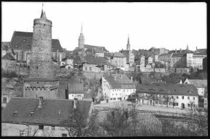 Bautzen. Fischergasse, alte Wasserkunst, Michaeliskirche