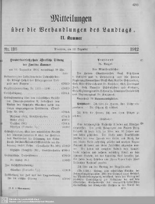 116. Sitzung