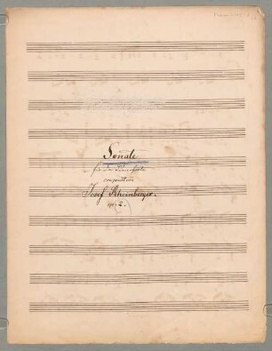 Klaviersonate in f-Moll - BSB Mus.ms. 4740-3,7