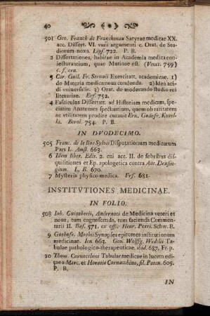 Institutiones medicinae.