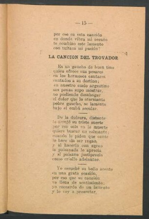 La canción del trovador