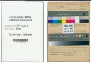 Entnazifizierung Wilhelm Sandmann , geb. 24.09.1889 ()