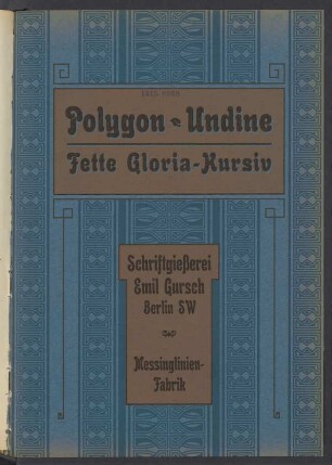 Polygon-Undine, Fette Gloria-Kursiv