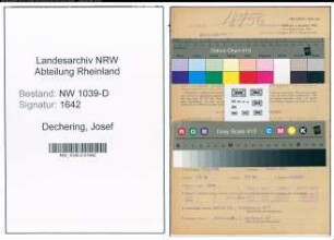 Entnazifizierung Josef Dechering , geb. 17.09.1900 (Angestellter)