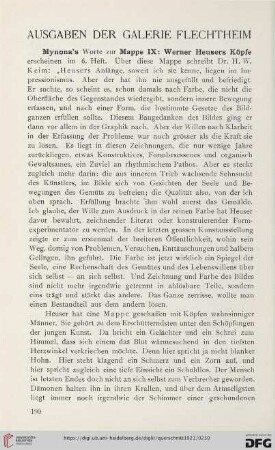 Ausgaben der Galerie Flechtheim