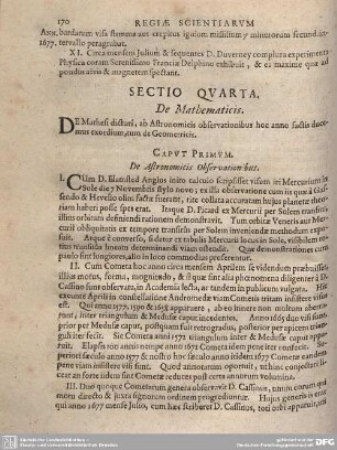 Sectio Quarta