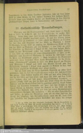 III. Gottesdienstliche Veranstaltungen