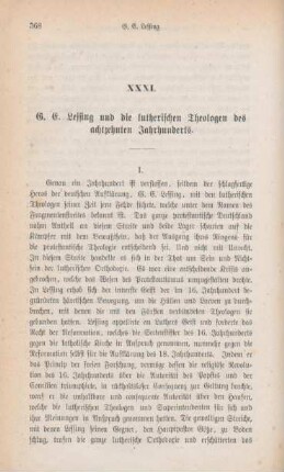 368-390 G.E. Lessing und die lutherischen Theologen des achtzehnten Jahrhunderts