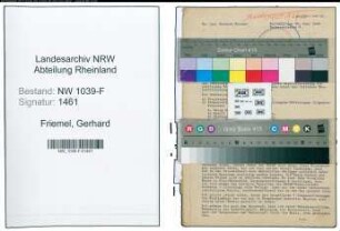 Entnazifizierung Gerhard Friemel , geb. 13.09.1902 (Rechtsanwalt)