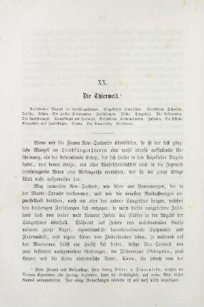 426-437, XX. Die Thierwelt