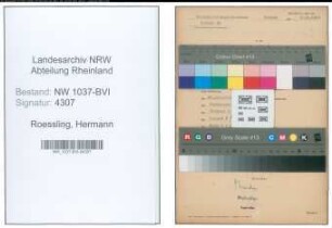 Entnazifizierung Hermann Roessling , geb. 26.10.1893 (Kaufm.Angestellter)