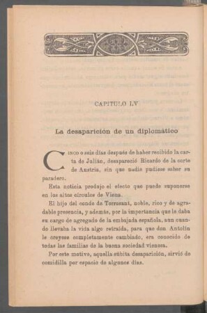 Capítulo LV - La desaparación de un diplomático