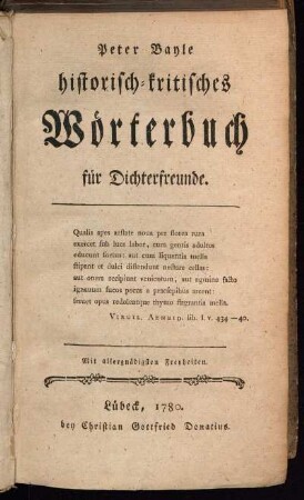 2: Peter Bayle historisch-kritisches Wörterbuch. 2