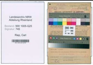 Entnazifizierung Carl Riep , geb. 09.01.1906 (Kaufmann)