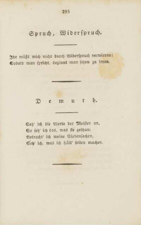 Spruch, Widerspruch.