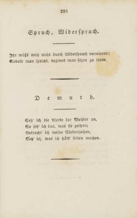 Spruch, Widerspruch.