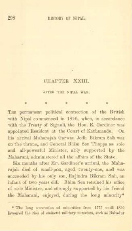 Chapter XXIII. After the Nipal war
