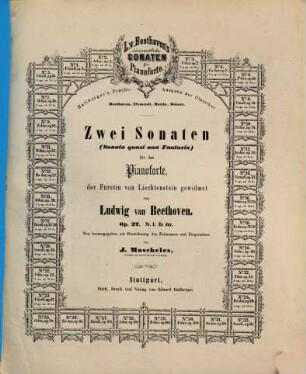 L. v. Beethoven's sämmtliche Sonaten für Pianoforte. 13, Op. 27,1