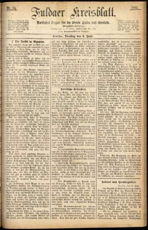 Ausgabe vom Dienstag, den 06. Juni 1882.