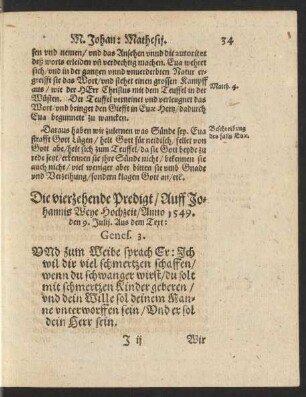 Die vierzehende Predigt/ ...