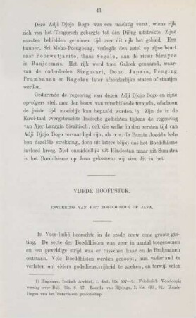 Vijfde hoofdstuk. Invoering van het boeddhisme op Java