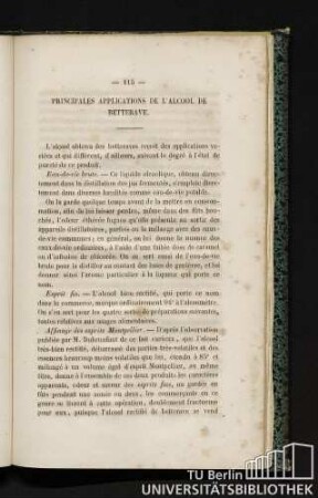 Principales applications de l'alcool de betterave.