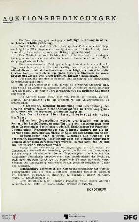 Auktionsbedingungen