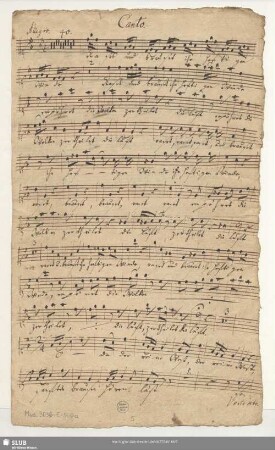 Stimmensatz [Schreiber: Opitz, J. S.; u.a.]