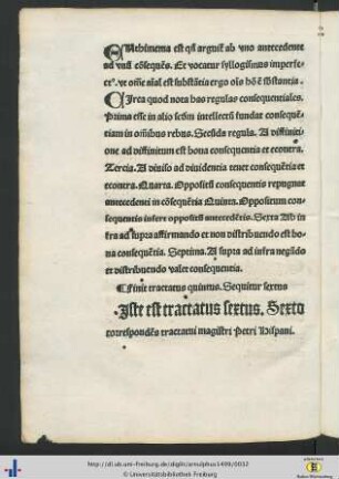 Tractatus sextus.