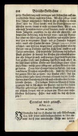 Cornelius wird getaufft. Actor. 10.