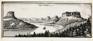 Festung Königstein von Westen gesehen : Matthias Merian der Ältere (1593-1650). Festung Königstein von Westen gesehen. Kupferstich, 14 x 36 cm. Dresden, Kupferstich-Kabinett