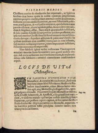 Locus De Vita Monastica.