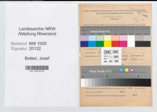 Entnazifizierung Josef Bolten, geb. 20.09.1920 (Polizeibeamter)