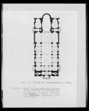 Grundriss der Kirche zu Altlerchenfeld bei Wien