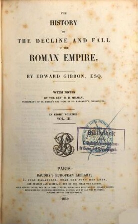 The history of the decline and fall of the Roman Empire, 3