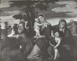 Hl. Familie mit Elisabeth, dem kleinen Johannes und der Hl. Katharina