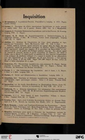 Inquisition (Nr. 83-99)