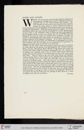 Editors, Juries and Judges