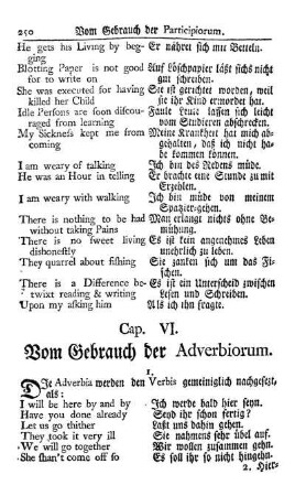 Cap. VI.: Vom Gebrauch der Adverbiorum.