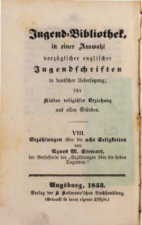 Erzählungen über die 8 Seligkeiten