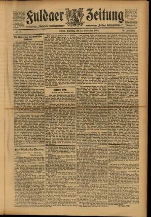 Ausgabe vom Dienstag, den 14. November 1905.