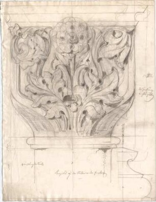 Voit, August von; Weißenhorn; Pfarrkirche - Fenster - Säulenkapitell