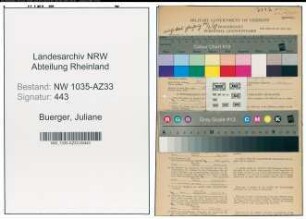 Entnazifizierung Juliane Buerger , geb. 12.03.1900 ()