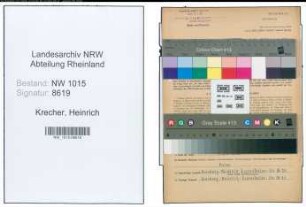 Entnazifizierung Heinrich Krecher , geb. 09.04.1902 (Werkmeister)