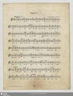 [Chorstimmen, gedruckt]