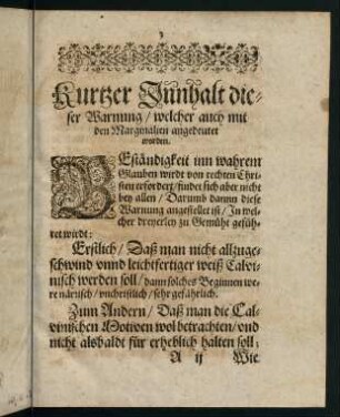 3-8, Kurtzer Innhalt dieser Warnung...