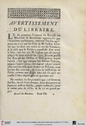 Avertissement du libraire