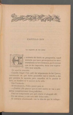 Capítulo XXV - La ceguera de los celos