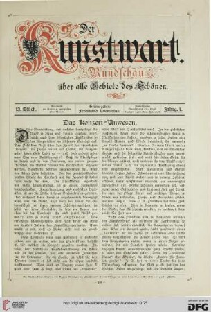 Das Konzert-Unwesen