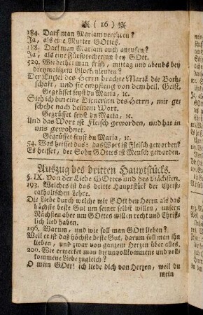 16-22, Auszug des dritten Hauptstuecks (§ IX - XI)
